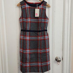 BODEN  Carrie Tweed pure wool Dress in plaid